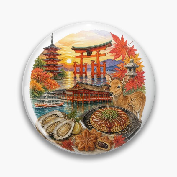 Item preview, Miyajima Travel Memories | Japan Travel Collage | Japanese Design designed and sold by JapanMemoir.
