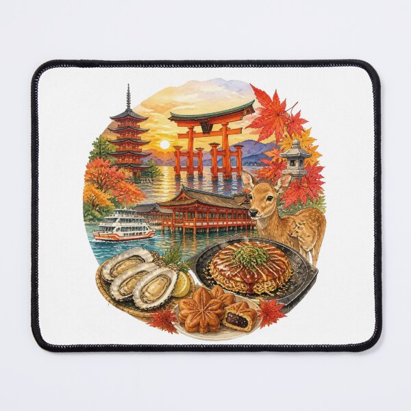 Item preview, Miyajima Travel Memories | Japan Travel Collage | Japanese Design designed and sold by JapanMemoir.