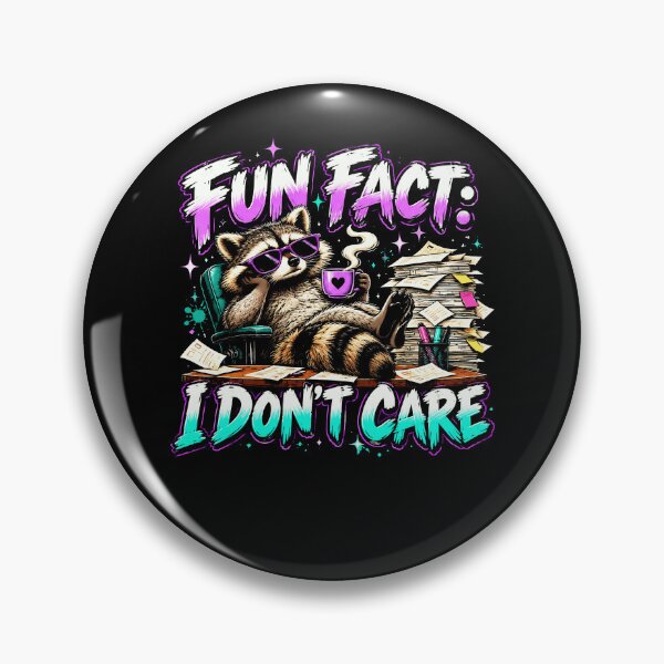 Item preview, Fun Fact I Don't Care Raccoon Sarcastic Office Humor designed and sold by FolkGraphics.