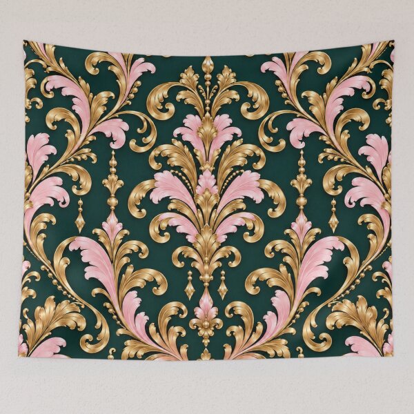 Item preview, Dark Teal, Pink & Gold Rococo designed and sold by DesignsByPrnces.