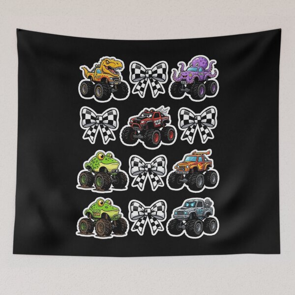 Item preview, Monster Truck Dinosaur Octopus Frog Racing Kids Birthday Party designed and sold by FolkGraphics.