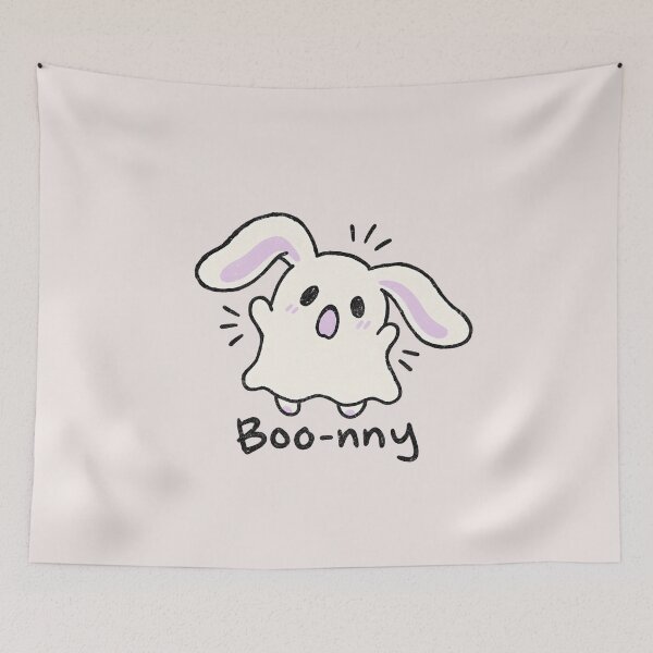 Item preview, Boo-nny – Cute Bunny Ghost Halloween Pun designed and sold by AwesomeBeyondLimits.
