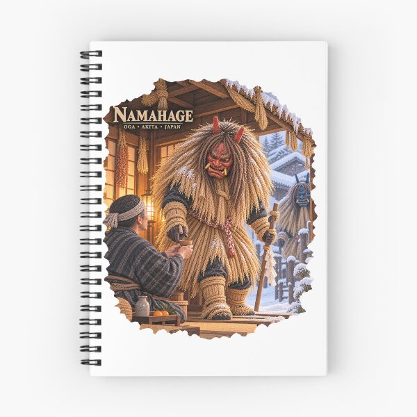 Item preview, Oga Namahage — Japanese Winter Folk Tradition Heritage Art designed and sold by Larkfound Studio.