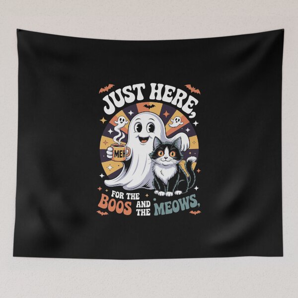 Item preview, JUST HERE, FOR THE BOOS AND THE MEOWS designed and sold by jkrphoto.