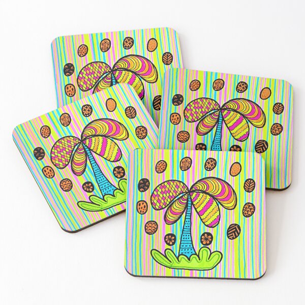Item preview, NEON NATURE - Funky Coconut Palm designed and sold by Full-of-Magic.