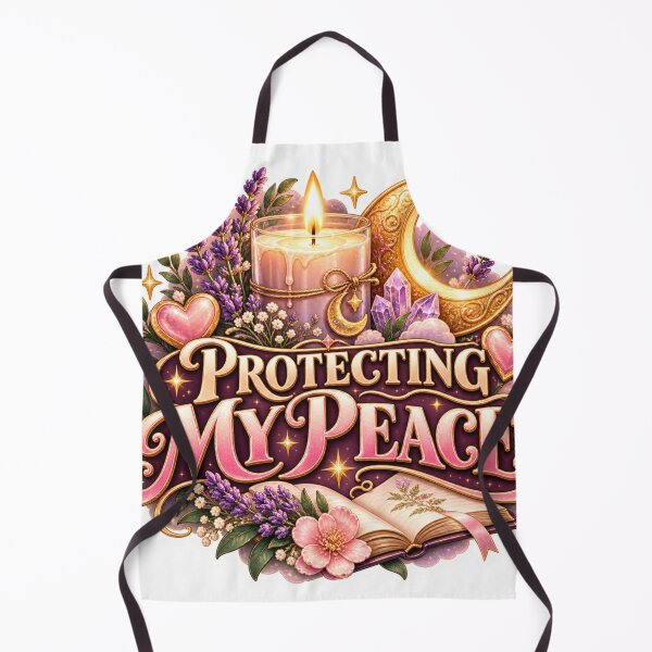 Item preview, Protecting My Peace Sticker – Lavender Moon, Pink Hearts & Magical Self Care Aesthetic designed and sold by CoquetteLunaCo.
