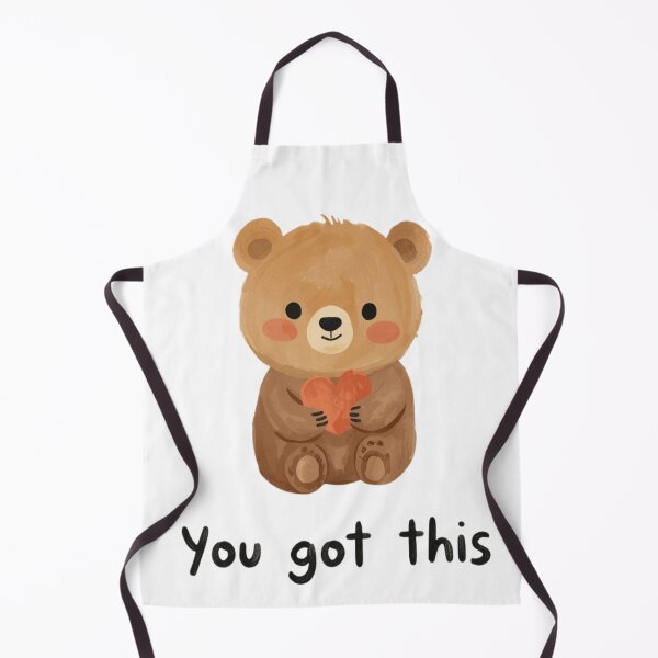 Item preview, Cute Teddy Bear Holding Heart You Got This - Positive Quote Art designed and sold by muhammadkhafidh.