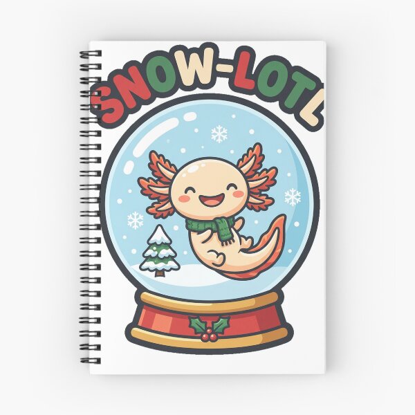 Item preview, Snow-lotl Cute Axolotl in a Christmas Snow Globe Kawaii designed and sold by MIRAJIL.