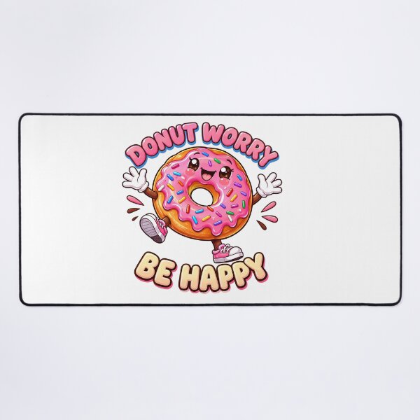 Item preview, Donut Worry Be Happy funny food quote for bakery lovers designed and sold by Afnan Store.