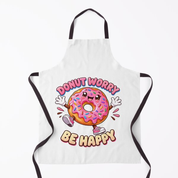 Item preview, Donut Worry Be Happy funny food quote for bakery lovers designed and sold by Afnan Store.