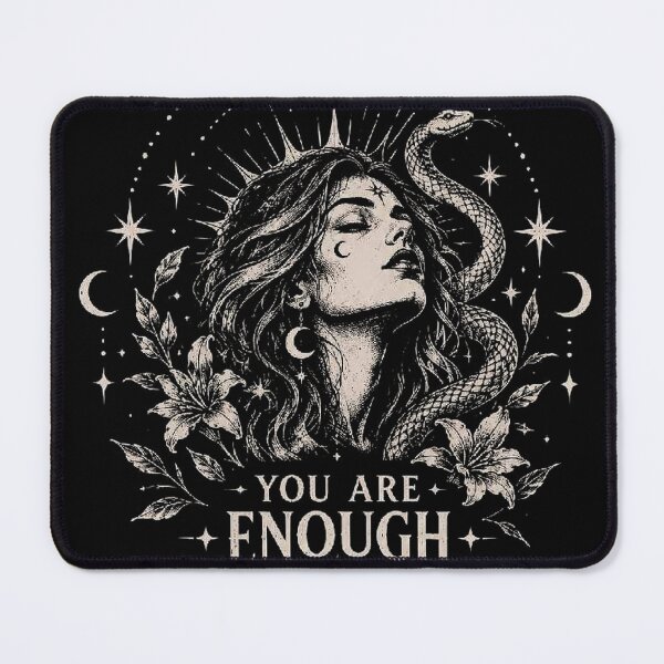 Item preview, You Are Enough Snake Goddess Moon Celestial Witchy Self Love designed and sold by Aethervida.