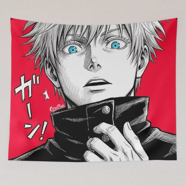 Artikelvorschau, Gojo Satoru schockierter Ausdruck – Jujutsu Kaisen Art entworfen und verkauft von frantuliuss.