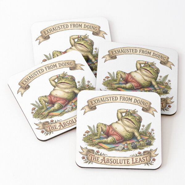 Item preview, Funny Exhausted Frog The Absolute Least Lazy Gym Humor designed and sold by CoolCrazyChaos.