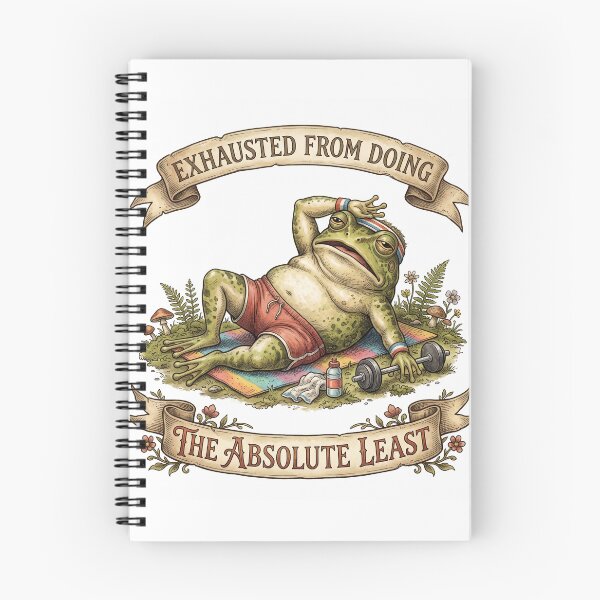 Item preview, Funny Exhausted Frog The Absolute Least Lazy Gym Humor designed and sold by CoolCrazyChaos.