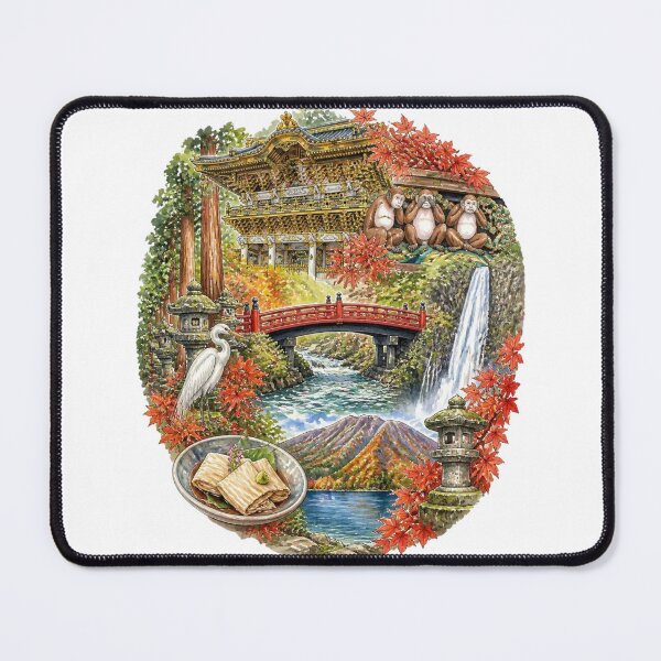 Item preview, Nikko Travel Memories | Japan Travel Collage | Japanese Design designed and sold by JapanMemoir.