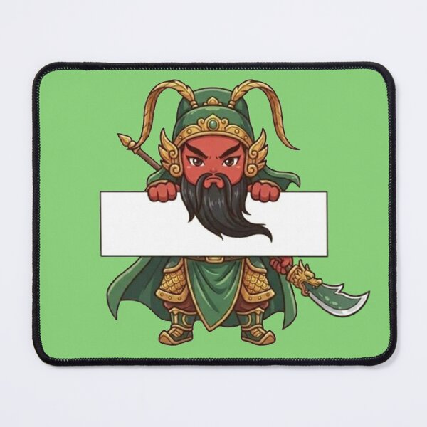 Item preview, Guan Yu Chibi Warrior - Three Kingdoms Green Dragon General Sign Art designed and sold by PetalsPaws.