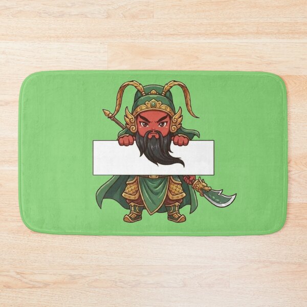 Item preview, Guan Yu Chibi Warrior - Three Kingdoms Green Dragon General Sign Art designed and sold by PetalsPaws.
