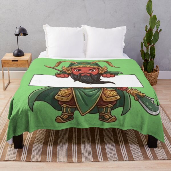 Item preview, Guan Yu Chibi Warrior - Three Kingdoms Green Dragon General Sign Art designed and sold by PetalsPaws.