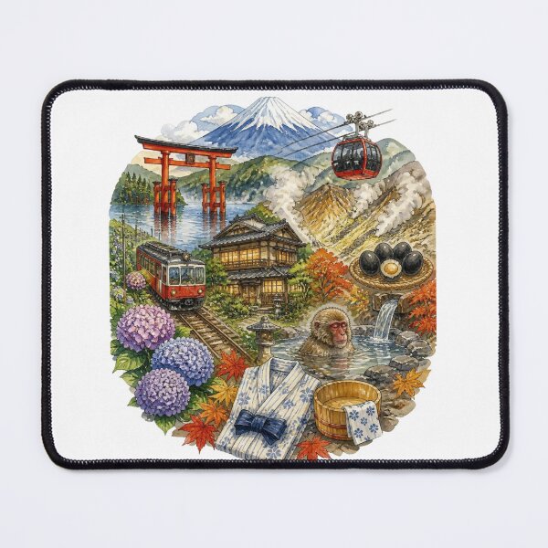 Item preview, Hakone Travel Memories | Japan Travel Collage | Japanese Design designed and sold by JapanMemoir.