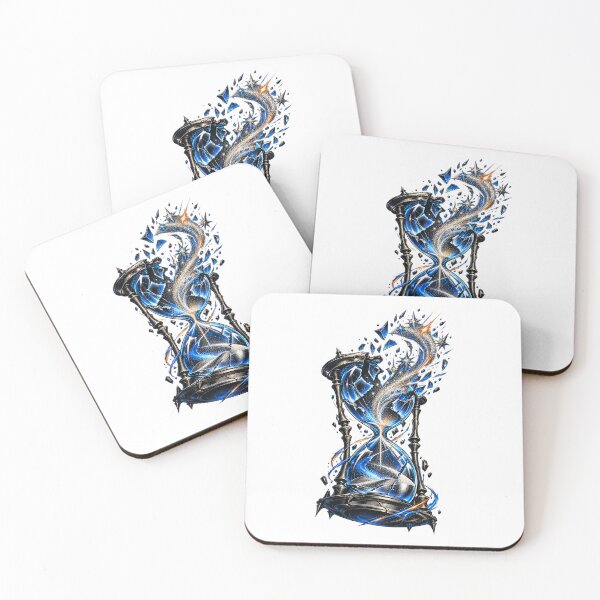 Item preview, Fractured Hourglass Midnight Sparks New Year Graphic designed and sold by RAX Mirth Studio.