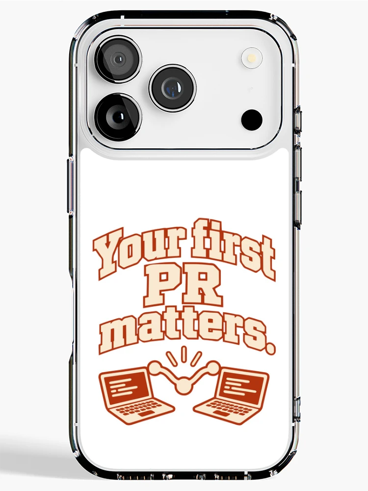 Thumbnail 1 of 5, iPhone Case, Your First PR Matters Open Source Design designed and sold by ThreadQuirk.
