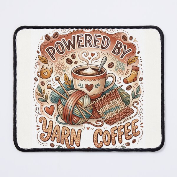 Artikelvorschau, Powered By Yarn And Coffee Knitting Design entworfen und verkauft von JoyfulGate.