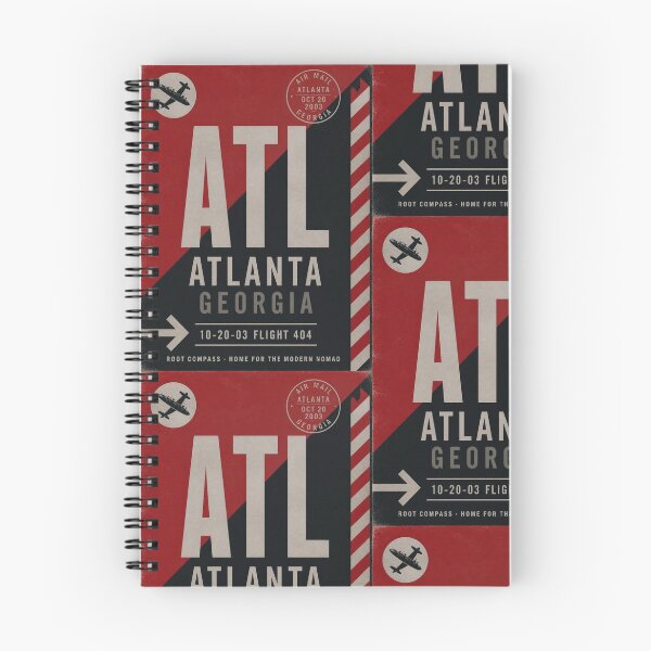 Item preview, ATL Airport Code Luggage Tag – Crimson Red, Black & Silver Retro Airline Design designed and sold by rootcompass.