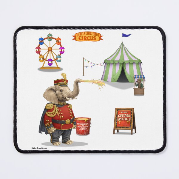 Item preview, Colonel Klinger, custard slinger: Vintage Circus Animal Parody designed and sold by MissTerryWoman.