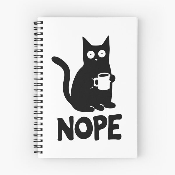 Item preview, Sarcastic Morning Coffee Black Cat NOPE Funny Meme designed and sold by Ikochane.