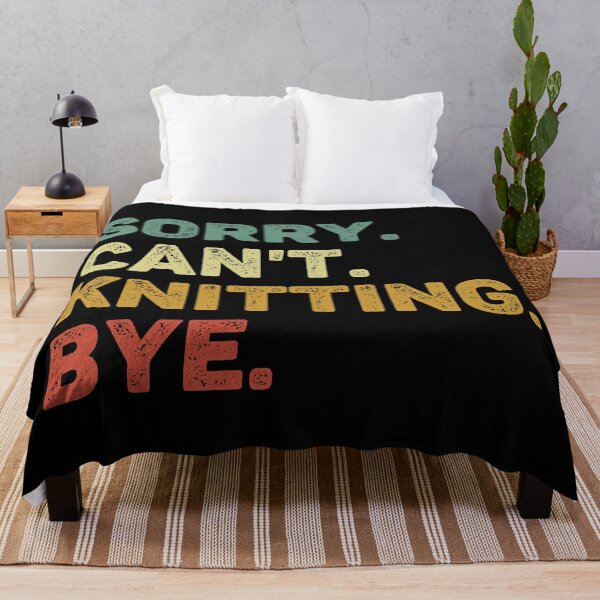 Item preview, Sorry Can't Knitting Bye Retro Funny Knitting designed and sold by RareBunny.