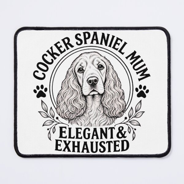 Item preview, Cocker Spaniel Mum Elegant and Exhausted for dog lover designed and sold by Afnan Store.