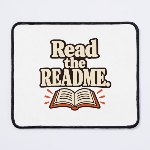 Artikelvorschau, Lesen Sie die README-Datei (Grafik „Offenes Buch“). entworfen und verkauft von ThreadQuirk.