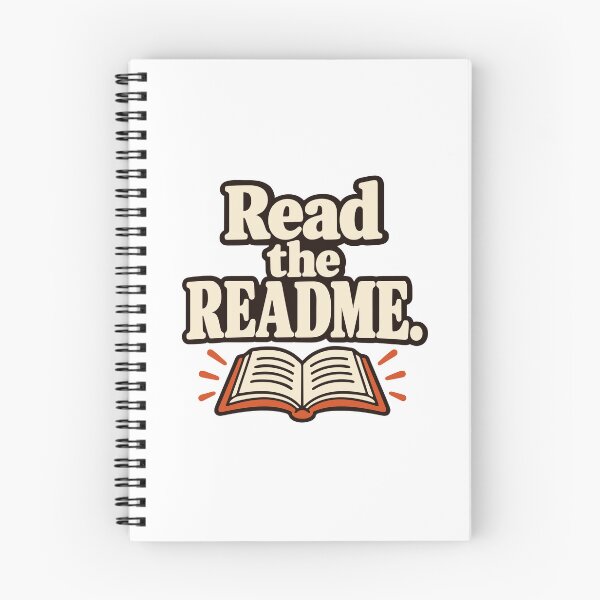 Item preview, Read the README Open Book Graphic designed and sold by ThreadQuirk.