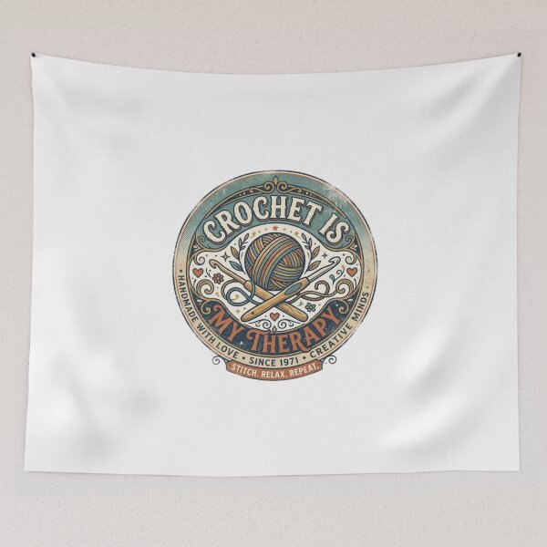 Item preview, Crochet Is My Therapy Vintage Yarn Craft designed and sold by JoyfulGate.