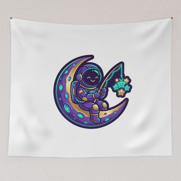 Item preview, Catching Dreams Astronaut - Retro Space Galaxy Sticker designed and sold by ravyin.