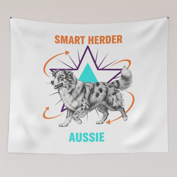 Artikelvorschau, Smart Herder Australian Shepherd Sketch entworfen und verkauft von ArtsMichalShop.