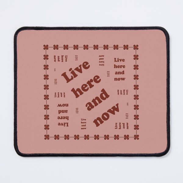 Item preview, The inscription "Live here and now" in a frame with lace of red color designed and sold by Cherevan.