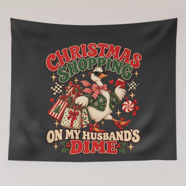 Item preview, Christmas Shopping On My Husband’s Dime Retro Goose designed and sold by AmiGraph.