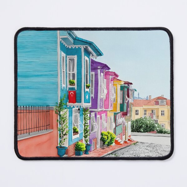 Item preview, Balat Istanbul Turkey Wall Art – Colorful Neighborhood designed and sold by POSTERIOCREW.