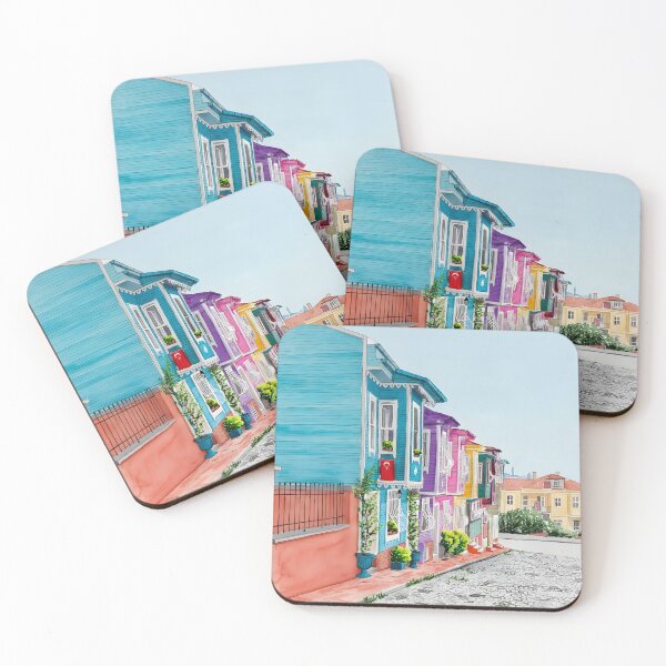 Item preview, Balat Istanbul Turkey Wall Art – Colorful Neighborhood designed and sold by POSTERIOCREW.