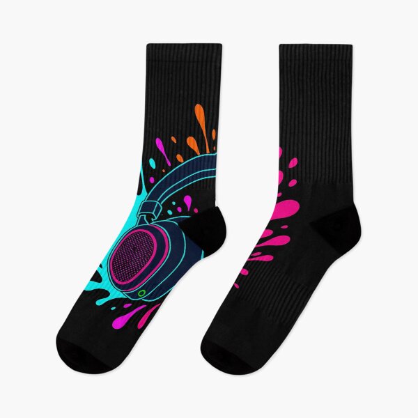 Item preview, Neon Headphones Splash Music Gaming Art designed and sold by fadilow.