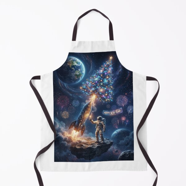 Item preview, Cosmic New Year Rocket Launch: Astronaut, Galaxy Christmas Tree designed and sold by Rain-Road.