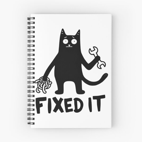 Item preview, Funny Mechanic Black Cat FIXED IT DIY Humor Meme designed and sold by Ikochane.