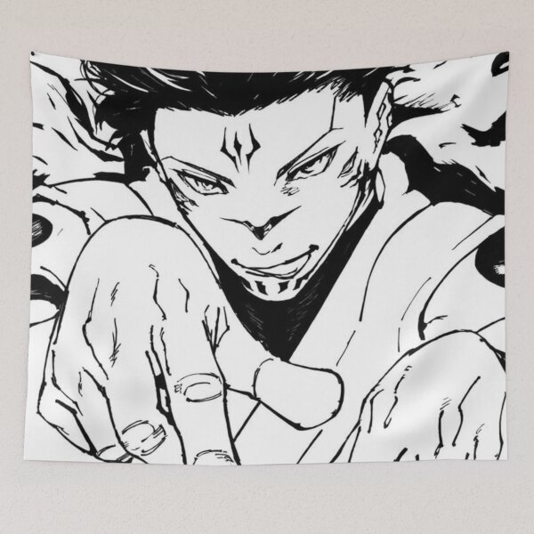 Artikelvorschau, Sukuna Pointing Line Art – Jujutsu Kaisen entworfen und verkauft von frantuliuss.