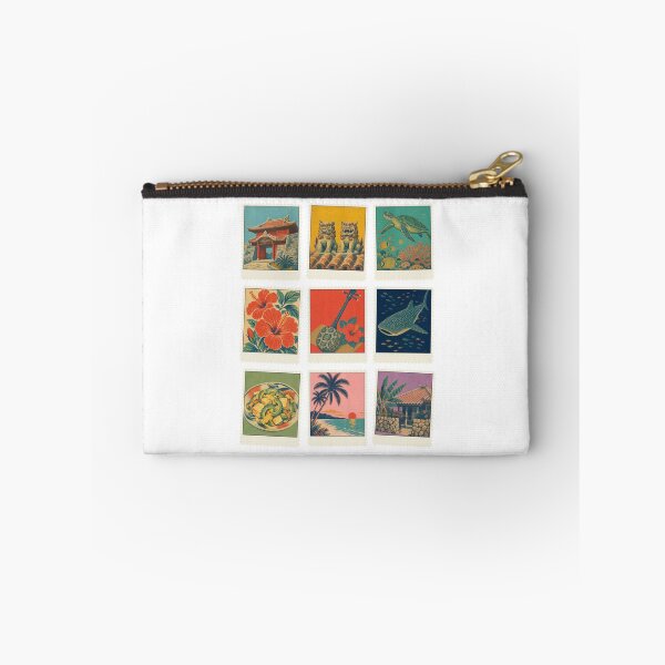 Item preview, Okinawa Vintage Stamps (No Text) | Retro Stamp Sticker Pack | Japanese Design designed and sold by JapanMemoir.