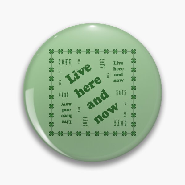 Item preview, The inscription "Live here and now" in a frame with lace of green color designed and sold by Cherevan.