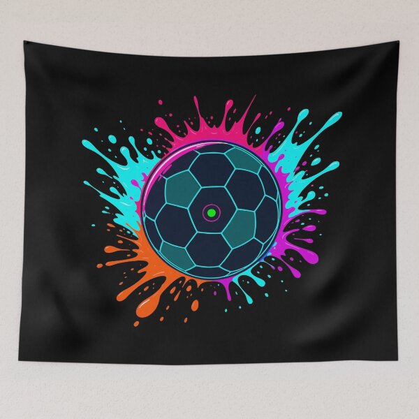 Item preview, Neon Soccer Ball Splash Football Art designed and sold by fadilow.