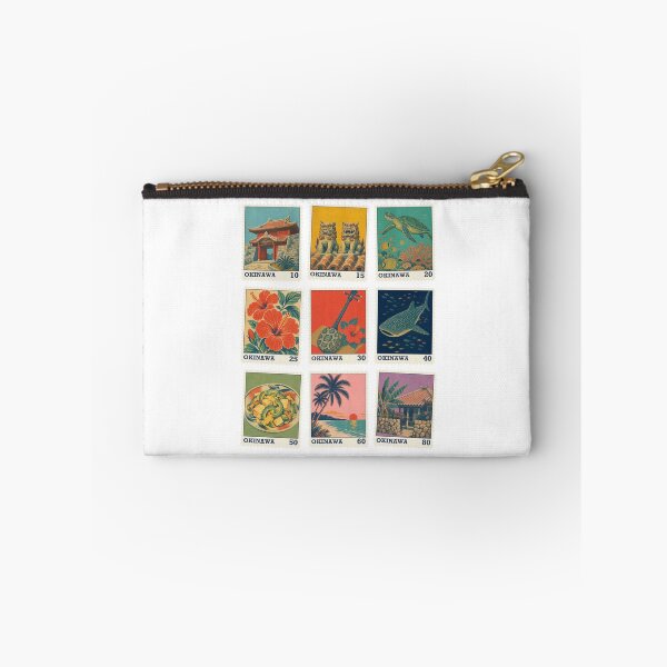 Item preview, Okinawa Vintage Stamps | Retro Stamp Sticker Pack | Japanese Design designed and sold by JapanMemoir.