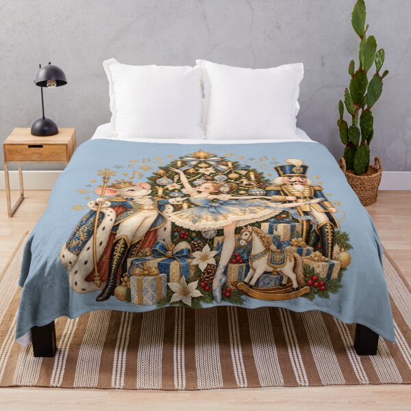 Item preview, Nutcracker Christmas Ballet with Mouse King in Blue and Gold designed and sold by AmiGraph.