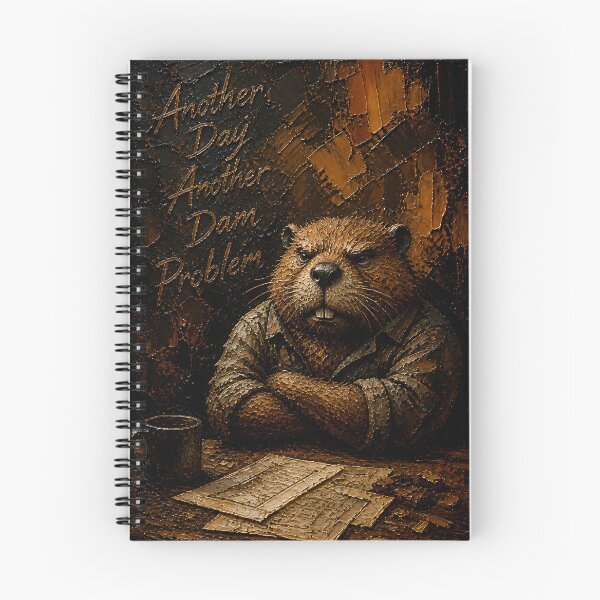Item preview, Grumpy Worker Beaver Vivid Color Art designed and sold by Vista Atelier.